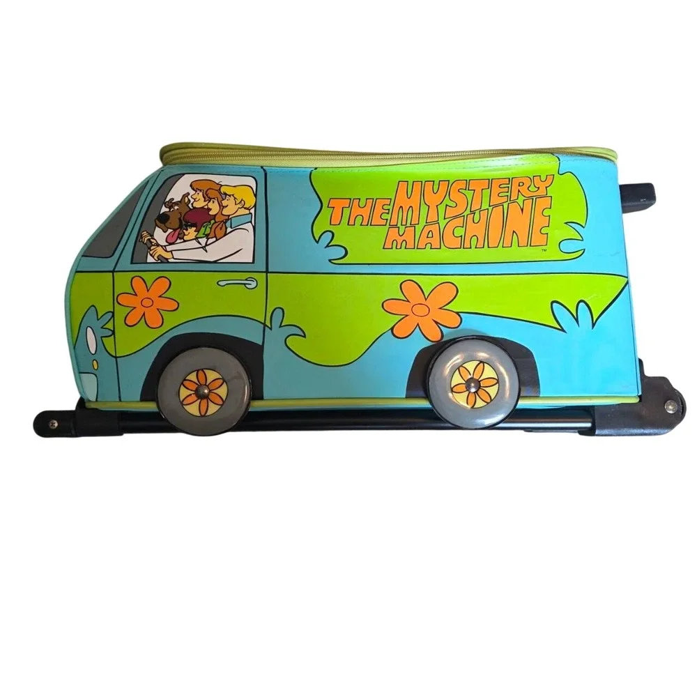 Vintage 1999 Scooby-Doo Mystery Machine Rolling Suitcase and Lunch Bag Set